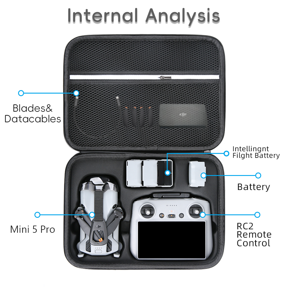 Étui pour Mini 5 Pro, sac de r - Drone Carrying Case avis et prix